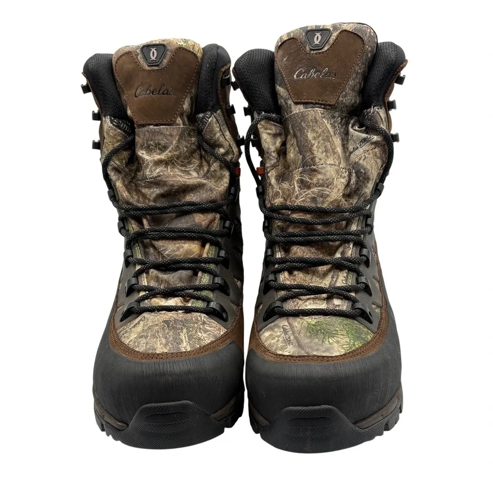 Cabelas Hunting Boots Mens 14M Camo Brown Good Gore-Tex Waterproof Insulated